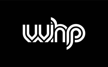 WHP Yaratıcı Eşsiz Modern Harf Logosu Tasarımı. Benzersiz bir harf dizaynına sahip stilize logo, soyut minimalist estetik ve modern cazibe sunar.