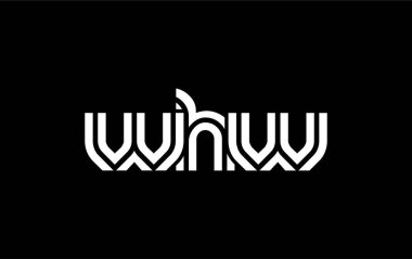 WHW Yaratıcı Eşsiz Modern Harf Logosu Tasarımı. Benzersiz bir harf dizaynına sahip stilize logo, soyut minimalist estetik ve modern cazibe sunar.