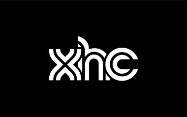 XHC Yaratıcı Eşsiz Modern Harf Logosu Tasarımı. Benzersiz bir harf dizaynına sahip stilize logo, soyut minimalist estetik ve modern cazibe sunar.