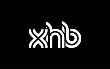 XHB Yaratıcı Eşsiz Modern Harf Logosu Tasarımı. Benzersiz bir harf dizaynına sahip stilize logo, soyut minimalist estetik ve modern cazibe sunar.