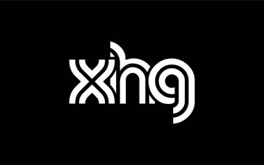 XHG Yaratıcı Eşsiz Modern Harf Logosu Tasarımı. Benzersiz bir harf dizaynına sahip stilize logo, soyut minimalist estetik ve modern cazibe sunar.