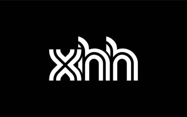 XHH Yaratıcı Eşsiz Modern Harf Logosu Tasarımı. Benzersiz bir harf dizaynına sahip stilize logo, soyut minimalist estetik ve modern cazibe sunar.
