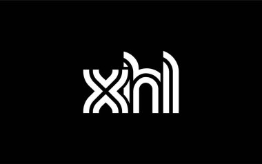XHL Yaratıcı Eşsiz Modern Harf Logosu Tasarımı. Benzersiz bir harf dizaynına sahip stilize logo, soyut minimalist estetik ve modern cazibe sunar.