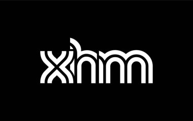 XHM Yaratıcı Eşsiz Modern Harf Logosu Tasarımı. Benzersiz bir harf dizaynına sahip stilize logo, soyut minimalist estetik ve modern cazibe sunar.