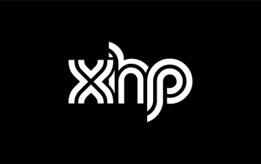 XHP Yaratıcı Eşsiz Modern Harf Logosu Tasarımı. Benzersiz bir harf dizaynına sahip stilize logo, soyut minimalist estetik ve modern cazibe sunar.