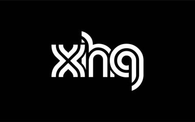 XHQ Yaratıcı Eşsiz Modern Harf Logosu Tasarımı. Benzersiz bir harf dizaynına sahip stilize logo, soyut minimalist estetik ve modern cazibe sunar.