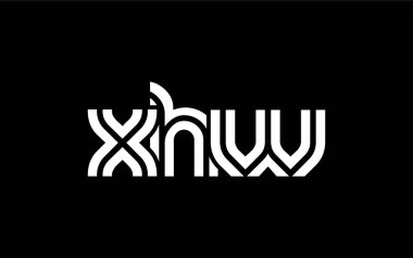 XHW Yaratıcı Eşsiz Modern Harf Logosu Tasarımı. Benzersiz bir harf dizaynına sahip stilize logo, soyut minimalist estetik ve modern cazibe sunar.