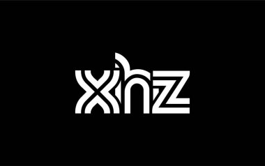 XHZ Yaratıcı Eşsiz Modern Harf Logosu Tasarımı. Benzersiz bir harf dizaynına sahip stilize logo, soyut minimalist estetik ve modern cazibe sunar.