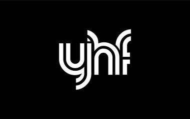 YHF Yaratıcı Eşsiz Modern Harf Logosu Tasarımı. Benzersiz bir harf dizaynına sahip stilize logo, soyut minimalist estetik ve modern cazibe sunar.