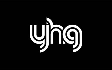 YHG Yaratıcı Eşsiz Modern Harf Logosu Tasarımı. Benzersiz bir harf dizaynına sahip stilize logo, soyut minimalist estetik ve modern cazibe sunar.