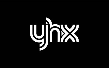 YHX Yaratıcı Eşsiz Modern Harf Logosu Tasarımı. Benzersiz bir harf dizaynına sahip stilize logo, soyut minimalist estetik ve modern cazibe sunar.