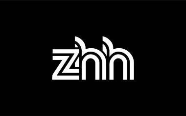 ZHH Yaratıcı Eşsiz Modern Harf Logosu Tasarımı. Benzersiz bir harf dizaynına sahip stilize logo, soyut minimalist estetik ve modern cazibe sunar.