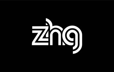ZHG Yaratıcı Eşsiz Modern Harf Logosu Tasarımı. Benzersiz bir harf dizaynına sahip stilize logo, soyut minimalist estetik ve modern cazibe sunar.