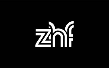 ZHF Yaratıcı Eşsiz Modern Harf Logosu Tasarımı. Benzersiz bir harf dizaynına sahip stilize logo, soyut minimalist estetik ve modern cazibe sunar.
