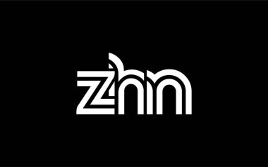ZHN Yaratıcı Eşsiz Modern Harf Logosu Tasarımı. Benzersiz bir harf dizaynına sahip stilize logo, soyut minimalist estetik ve modern cazibe sunar.