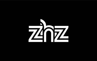 ZHZ Yaratıcı Eşsiz Modern Harf Logosu Tasarımı. Benzersiz bir harf dizaynına sahip stilize logo, soyut minimalist estetik ve modern cazibe sunar.