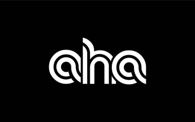 AHA Yaratıcı Eşsiz Modern Harf Logosu Tasarımı. Benzersiz bir harf dizaynına sahip stilize logo, soyut minimalist estetik ve modern cazibe sunar.