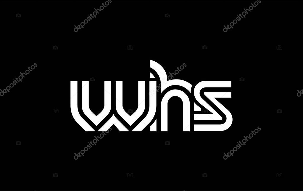 WHS Creative Unique Modern Letter Logo Design. Stylized logo featuring a unique letter design, presenting abstract minimalist aesthetics and modern appeal.