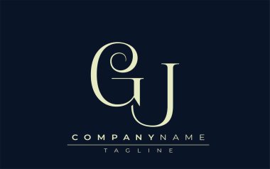 GU soyut logosu. Zarif Tasarlanmış Minimalist Monogram Logosu ve Şık Harfler. Sofistike ve gösterişli minimalist monogram benzersiz harf dizaynı.