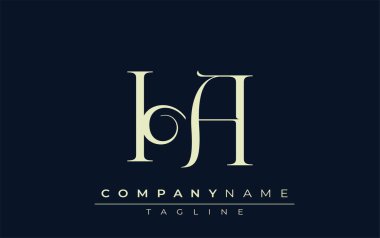 Soyut bir logo. Zarif Tasarlanmış Minimalist Monogram Logosu ve Şık Harfler. Sofistike ve gösterişli minimalist monogram benzersiz harf dizaynı.