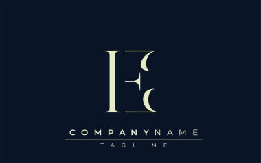 Yani soyut logo. Zarif Tasarlanmış Minimalist Monogram Logosu ve Şık Harfler. Sofistike ve gösterişli minimalist monogram benzersiz harf dizaynı.