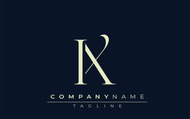 IX soyut logosu. Zarif Tasarlanmış Minimalist Monogram Logosu ve Şık Harfler. Sofistike ve gösterişli minimalist monogram benzersiz harf dizaynı.