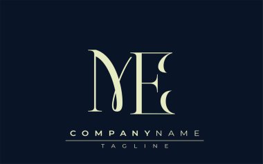 Benim soyut logom. Zarif Tasarlanmış Minimalist Monogram Logosu ve Şık Harfler. Sofistike ve gösterişli minimalist monogram benzersiz harf dizaynı.