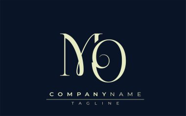 MO soyut logosu. Zarif Tasarlanmış Minimalist Monogram Logosu ve Şık Harfler. Sofistike ve gösterişli minimalist monogram benzersiz harf dizaynı.