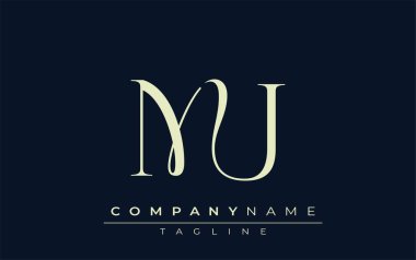 ÇUB soyut logosu. Zarif Tasarlanmış Minimalist Monogram Logosu ve Şık Harfler. Sofistike ve gösterişli minimalist monogram benzersiz harf dizaynı.