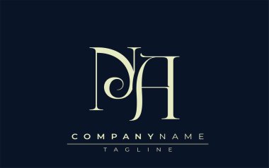 DNA soyut logosu. Zarif Tasarlanmış Minimalist Monogram Logosu ve Şık Harfler. Sofistike ve gösterişli minimalist monogram benzersiz harf dizaynı.