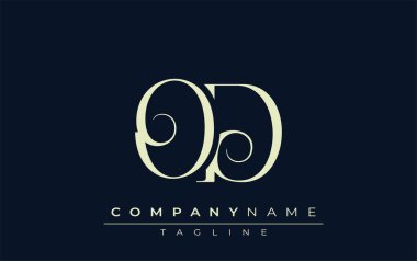 Aşırı doz Soyut Logo. Zarif Tasarlanmış Minimalist Monogram Logosu ve Şık Harfler. Sofistike ve gösterişli minimalist monogram benzersiz harf dizaynı.