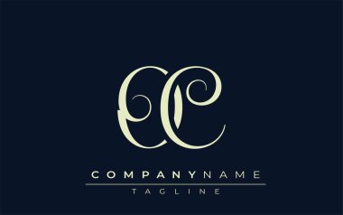 OC soyut logosu. Zarif Tasarlanmış Minimalist Monogram Logosu ve Şık Harfler. Sofistike ve gösterişli minimalist monogram benzersiz harf dizaynı.