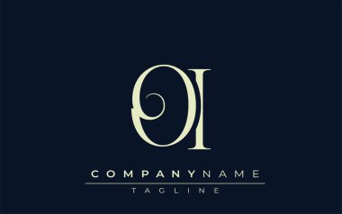 Eski soyut logo. Zarif Tasarlanmış Minimalist Monogram Logosu ve Şık Harfler. Sofistike ve gösterişli minimalist monogram benzersiz harf dizaynı.