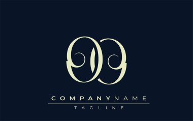 OO soyut logosu. Zarif Tasarlanmış Minimalist Monogram Logosu ve Şık Harfler. Sofistike ve gösterişli minimalist monogram benzersiz harf dizaynı.