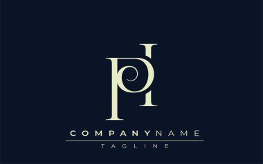 Özel dedektif logosu. Zarif Tasarlanmış Minimalist Monogram Logosu ve Şık Harfler. Sofistike ve gösterişli minimalist monogram benzersiz harf dizaynı.