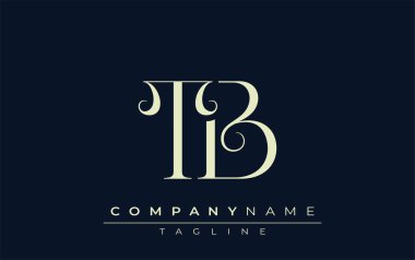 Tüberküloz logosu. Zarif Tasarlanmış Minimalist Monogram Logosu ve Şık Harfler. Sofistike ve gösterişli minimalist monogram benzersiz harf dizaynı.