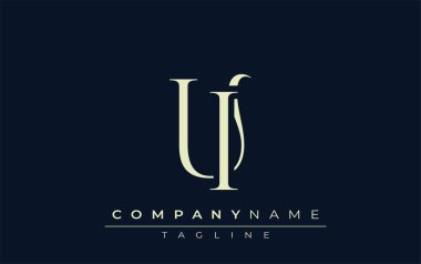 Ul soyut logosu. Zarif Tasarlanmış Minimalist Monogram Logosu ve Şık Harfler. Sofistike ve gösterişli minimalist monogram benzersiz harf dizaynı.