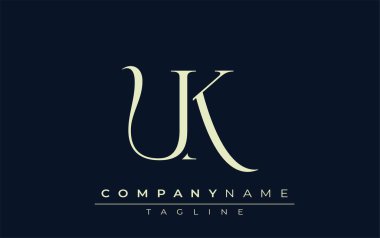 İngiliz soyut logosu. Zarif Tasarlanmış Minimalist Monogram Logosu ve Şık Harfler. Sofistike ve gösterişli minimalist monogram benzersiz harf dizaynı.
