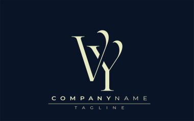 Çok soyut bir logo. Zarif Tasarlanmış Minimalist Monogram Logosu ve Şık Harfler. Sofistike ve gösterişli minimalist monogram benzersiz harf dizaynı.