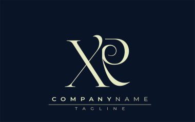 XR soyut logosu. Zarif Tasarlanmış Minimalist Monogram Logosu ve Şık Harfler. Sofistike ve gösterişli minimalist monogram benzersiz harf dizaynı.