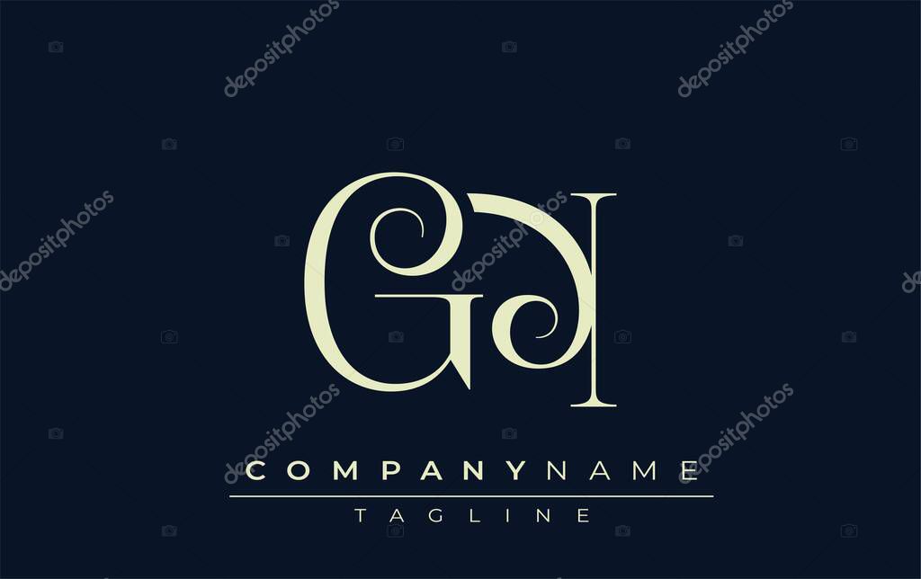 GN abstract Logo. Elegantly Designed Minimalist Monogram Logo with Stylish Lettering. Sophisticated and sleek minimalist monogram showcasing unique lettering design.