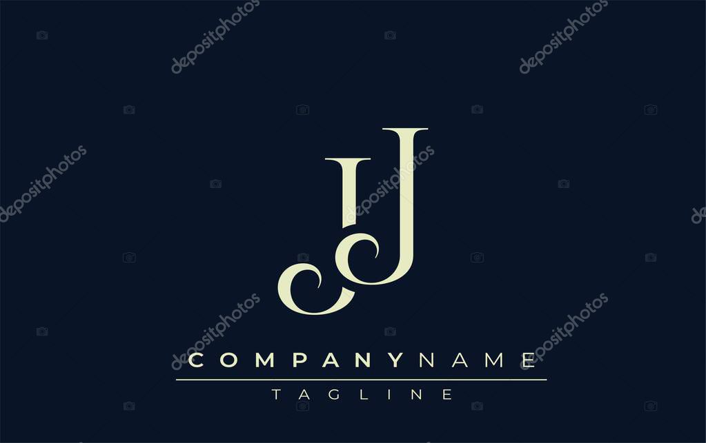 JJ abstract Logo. Elegantly Designed Minimalist Monogram Logo with Stylish Lettering. Sophisticated and sleek minimalist monogram showcasing unique lettering design.