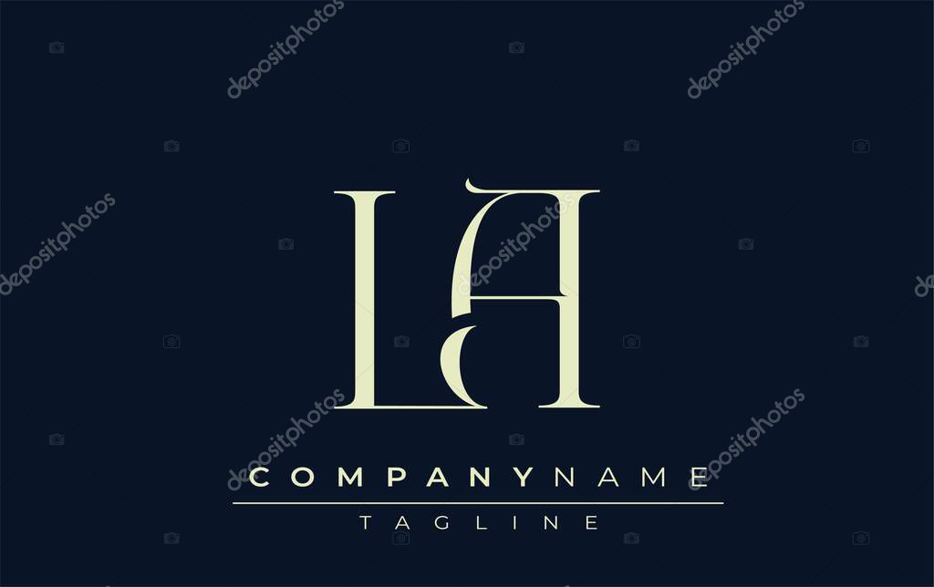 LA abstract Logo. Elegantly Designed Minimalist Monogram Logo with Stylish Lettering. Sophisticated and sleek minimalist monogram showcasing unique lettering design.