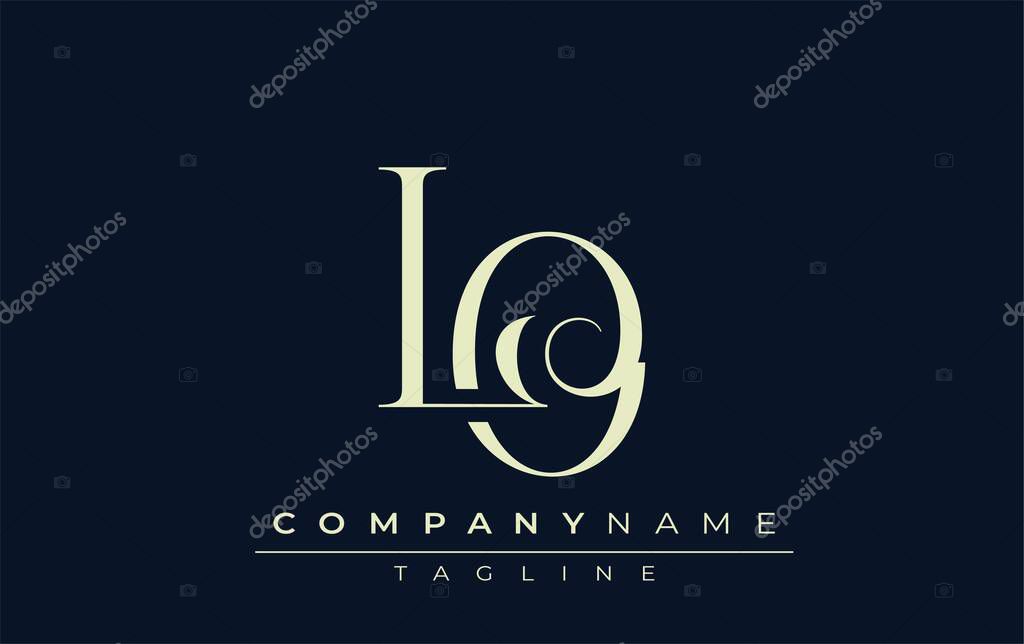 LO abstract Logo. Elegantly Designed Minimalist Monogram Logo with Stylish Lettering. Sophisticated and sleek minimalist monogram showcasing unique lettering design.