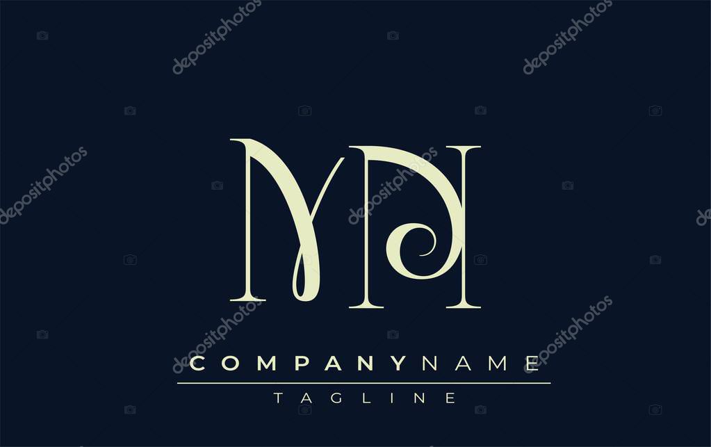 MN abstract Logo. Elegantly Designed Minimalist Monogram Logo with Stylish Lettering. Sophisticated and sleek minimalist monogram showcasing unique lettering design.