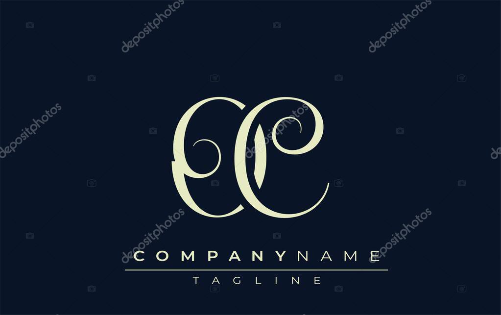 OC abstract Logo. Elegantly Designed Minimalist Monogram Logo with Stylish Lettering. Sophisticated and sleek minimalist monogram showcasing unique lettering design.
