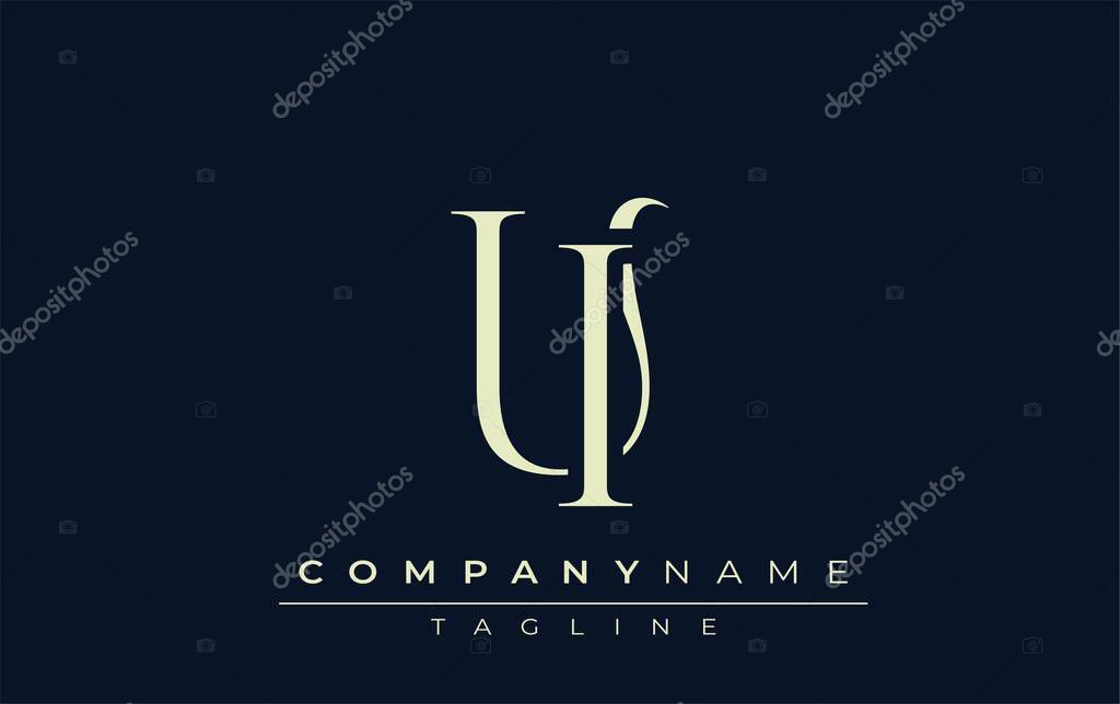 UI abstract Logo. Elegantly Designed Minimalist Monogram Logo with Stylish Lettering. Sophisticated and sleek minimalist monogram showcasing unique lettering design.