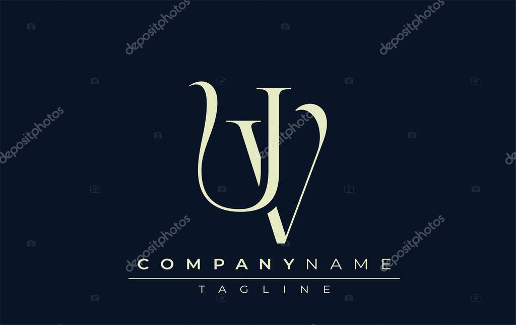 UV abstract Logo. Elegantly Designed Minimalist Monogram Logo with Stylish Lettering. Sophisticated and sleek minimalist monogram showcasing unique lettering design.