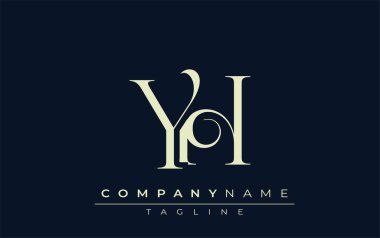 Evet, soyut logo. Zarif Tasarlanmış Minimalist Monogram Logosu ve Şık Harfler. Sofistike ve gösterişli minimalist monogram benzersiz harf dizaynı.