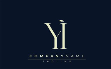 Yl soyut logo. Zarif Tasarlanmış Minimalist Monogram Logosu ve Şık Harfler. Sofistike ve gösterişli minimalist monogram benzersiz harf dizaynı.